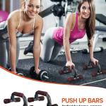 Push Up Bar Stand For Gym & Home Exercise (orange) 1 Piece.