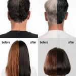 Professional Natural Fruit Hair Color Gel, (Natural Black Hair Colour), with Fruit Extracts, 100ml x 2.