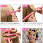 10 Pieces Heatless Curls, Flexible Hair Rollers, Flexible Curling Rods, (Pack of 1).multicolor