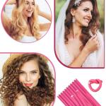 10 Pieces Heatless Curls, Flexible Hair Rollers, Flexible Curling Rods, (Pack of 1).multicolor
