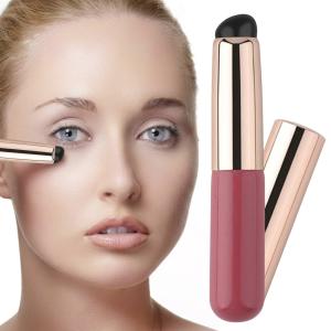 Lipstick Brush Silicone Lip Brush with Cover Lipstick (Pack Of 1)Rose Pink.
