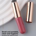 Silicone Lip Brush with Cover Lipstick Makeup Brushes Women (1 Piece).Rose Pink