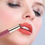 Silicone Lip Brush with Cover Lipstick Makeup Brushes Women (1 Piece).Rose Pink