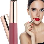Silicone Lip Brush with Cover Lipstick Makeup Brushes Women (1 Piece).Rose Pink