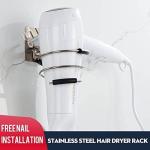 Stainless Steel Stand for Bathroom and Barber Hairdryer Holder (Pack of 1)