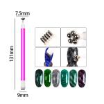 3D DOUBLE HEAD FLOWER DESIGN NAIL MAGNET PENS (PACK OF 2)