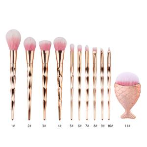 Diamond cut Handle Makeup Brush Set (11 Pics)