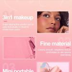 3 in 1 Blusher Highlighter Eyeshadow Palette Kit (Pack of 1)