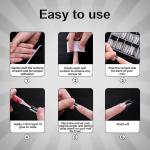 100pcs Transparent Nails and 2 pcs fake nails glue