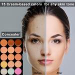 15 colour makeup Platte (Pack of 1).