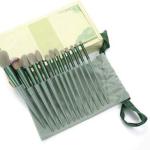 13 Synthetic Eyeshadow Blush Makeup Brush Set (Green).