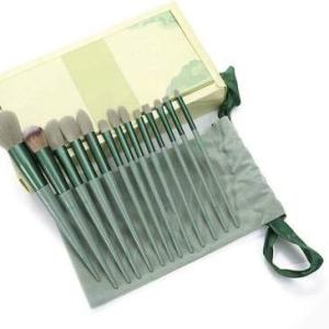 13 Synthetic Eyeshadow Blush Makeup Brush Set (Green).