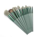 13 Synthetic Eyeshadow Blush Makeup Brush Set (Green).