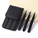 3 PCS Professional Stainless Steel Eyebrow Hair Removal Tweezer Set