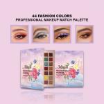 44-Color Shadow Palette - Highlighter, Contour, Blusher, Eyebrow, and Eyeshadow 1 Pcs