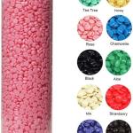 Rose Natural Pink Hard Beans (Bottle) strapless no pain bikini Wax (Pack of 1).