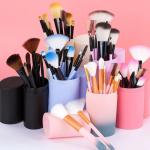 Makeup Brushes Set with Case, 12pcs Professional Make Up Brush Portable Storage Box, Best Gift Kit (Glitter Pink)