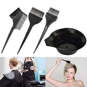 Plastic Hair Dye Brush & Mixing Bowl Hair Coloring Kit (4 Item)