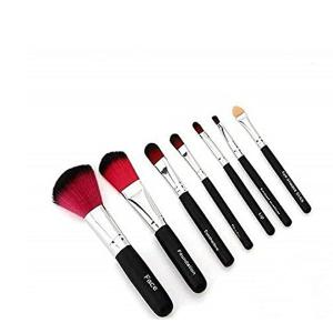 Professional 7 Piece Makeup Brush (Black) Pack of 1.