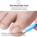 8 in 1 Pedicure Tool Kit for Feet Foot Scrubber for Dead Skin