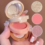 3 in 1 face blusher + highlighter (Pack of 1)
