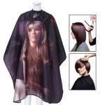 Professional Salon Cape Nylon Premium Printed Hair Cutting Cape Sheet (Black).1 Piece