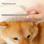 Stainless Steel Pet Hair Grooming Flat Comb for Pets (Pack of 1)