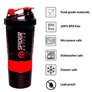 500ml Shaker Bottles for Protein Shake 100% Leakproof (Pack of 1)