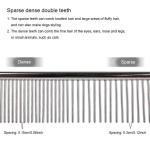Stainless Steel Pet Hair Grooming Flat Comb for Pets (Pack of 1)