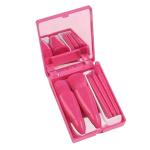 5 PICS Makeup Brush Set with Makeup Mirror in Brush Case