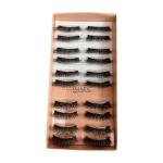 Professional Synthetic Fibers Eyelashes (10 Pairs In 1 Box)