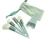 13 Synthetic Eyeshadow Blush Makeup Brush Set (Green).