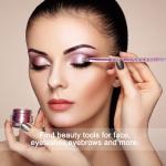 Makeup Brushes Set with Case, 12pcs Professional Make Up Brush Portable Storage Box, Best Gift Kit (Glitter Pink)