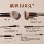 6 in 1 Premium Makeup Brush Set, Professional Beauty Makeup Brushes for Eye & Face