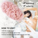 Loofahs for Bathing in Long Handle for Men and Women, Pack of 1