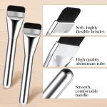 Flat Foundation Brush Silver Color (Pack of 1)