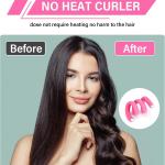 10 Pieces Heatless Curls, Flexible Hair Rollers, Flexible Curling Rods, (Pack of 1).multicolor