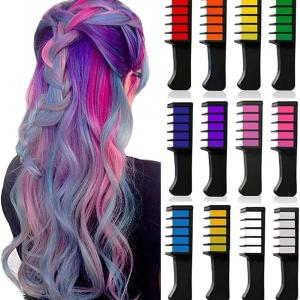 Hair Color Comb-Non Toxic Washable Hair Color Comb for Party Cosplay DIY (12Colors)