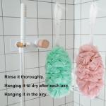 Loofahs for Bathing in Long Handle for Men and Women, Pack of 1