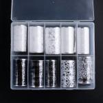 (10 Rolls) Nail Foil Transfer Sticker DIY Holographic Nail Decoration, 10 Designs Laser Nail, Women