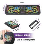 Multi-Functional 9 in-1 Color Coded Push-Up Board for System Body Building (Pack of 1)