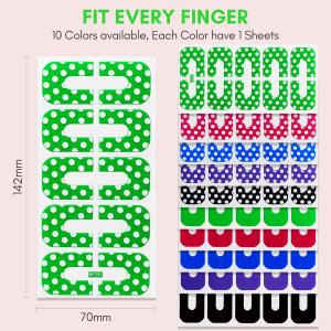 Pack of 10 Nail Extensions Random Colors