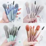 PRIMUM 8 PCS Mini Makeup Brush Set with Case, Portable Foundation Brush Kit Travel,