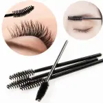 50 Pcs Disposable Eyelash Brushes Mascara Brushes Eye Lash Eyebrow (Black).