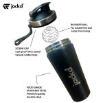 Premium Steel Shaker with Measurement | Shaker Bottle | Gym Bottles for Men | 100% Leakproof750ml | (Black).