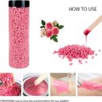 Rose Natural Pink Hard Beans (Bottle) strapless no pain bikini Wax (Pack of 1).