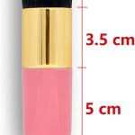 2 Pcs Golden Round Pier Foundation Brush Flat Cream Makeup Brush (1 White & Pink)