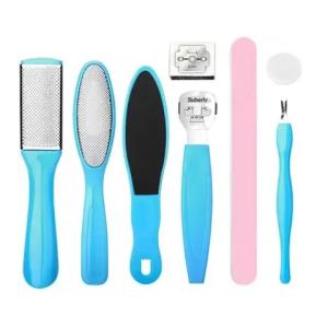 8 in 1 Pedicure Kit Foot Scrubber for Dead Skin