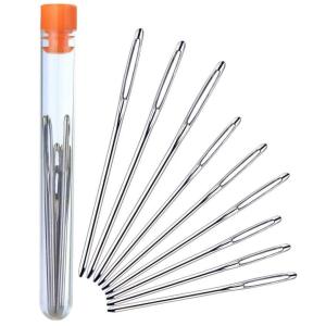 Large-Eye Blunt Needles, 9 Piece Stainless Steel Yarn Knitting Needles, Sewing Needles.
