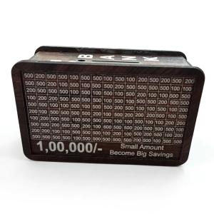 Wooden Money Piggy Bank with Savings Chart 100,000 Rupees ( 1 Piece).